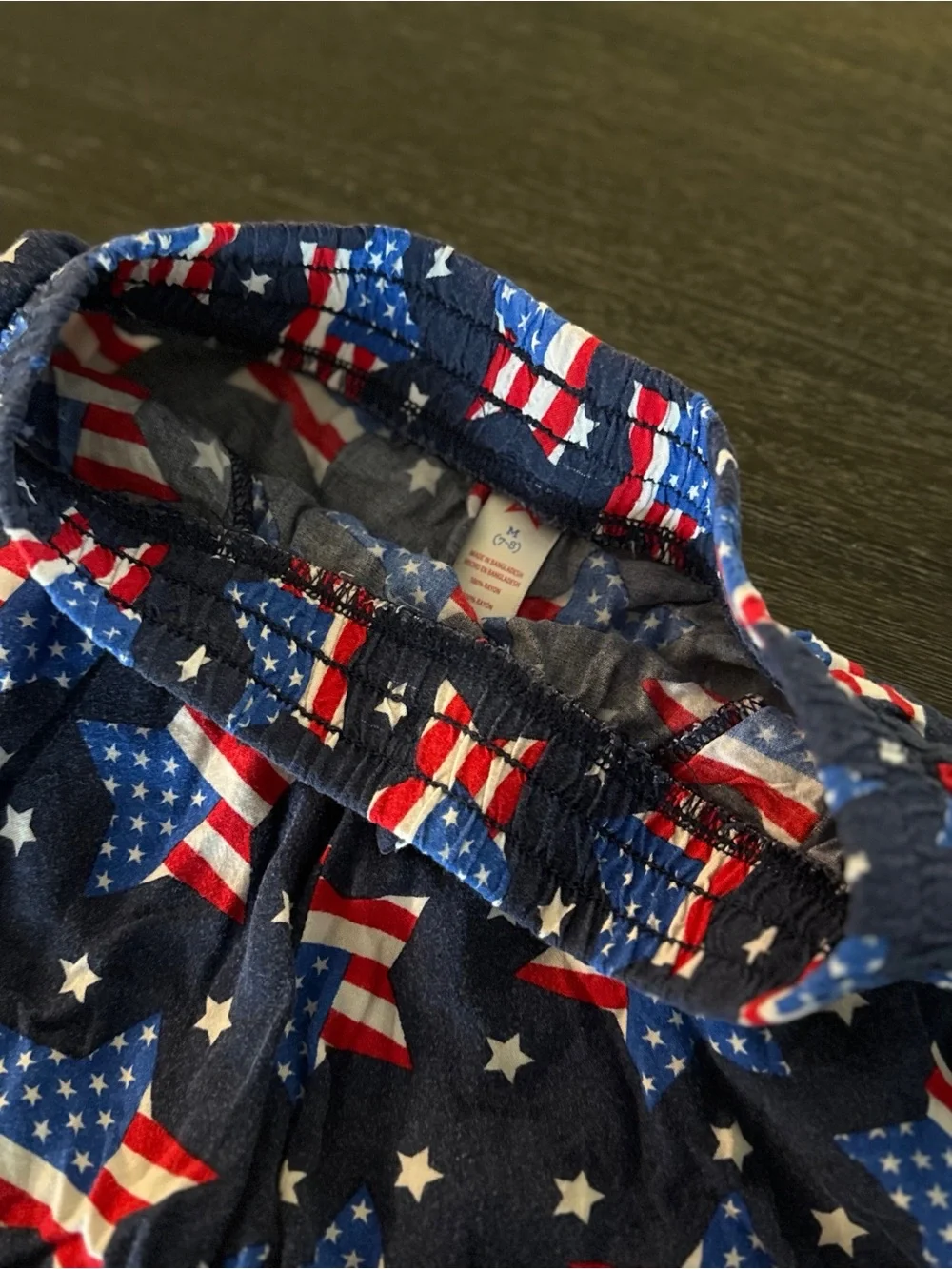 Girls Stars & Stripes Navy Shorts Medium (7/8)